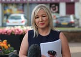 Deputy First Minister Michelle O'Neill in Coalisland, Co Tyrone on Thursday.