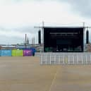 The stage set ahead of weekend of music at Ebrington Square, featuring Boyzone and Westlife stars Keith Duffy and Brian McFadden. DER2130GS - 047