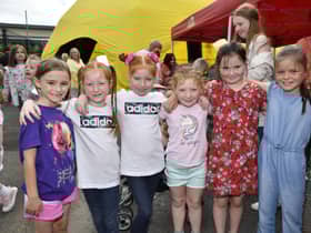 Seraphine, Shannon, Lily, Saoirse, Niamh and Grace were pictured during a previous 'Wan Big Street Party' at Central Drive. DER3419-110KM