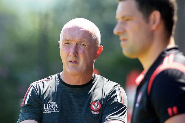 Joint Derry managers Dominic McKinley and Cormac Donnelly. (Photo: George Sweeney)