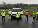 Pictured is Openreach Senior Contracts and Civils Manager James Burleigh alongside the Civil Engineering team.