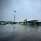 An Asda store in Ballyclare flooded after a thunderstorm and torrential rain last week. (Photo courtesy of NI Weather & Flood Advisory Service)