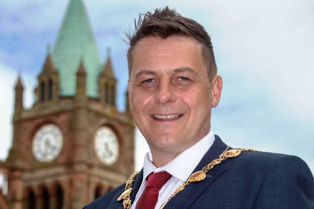 Derry City and Strabane District Council Mayor Alderman Graham Warke. Picture Martin McKeown. 07.06.21