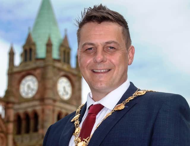 Derry City and Strabane District Council Mayor Alderman Graham Warke. Picture Martin McKeown. 07.06.21