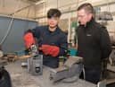 2019: Ricardo Butler and Shane Colgan at the Springtown campus. (Picture: Martin McKeown)