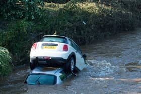Cars were washed into the Faughan when 63 per cent of the average August rainfall fell in the space of just nine hours in 2017.