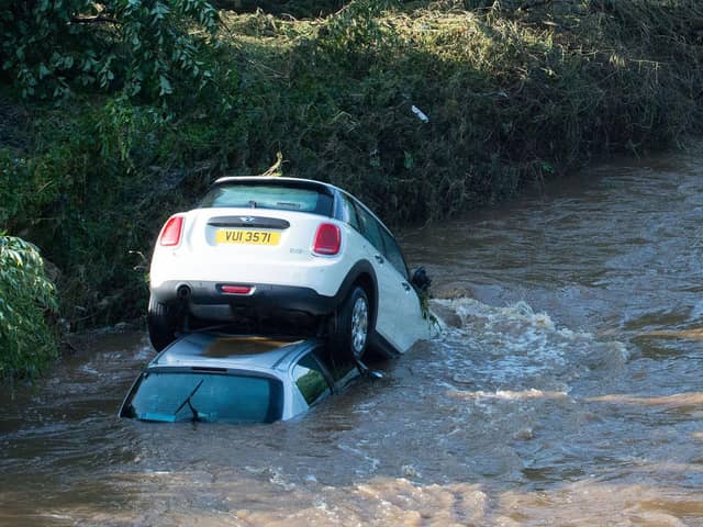 Cars were washed into the Faughan when 63 per cent of the average August rainfall fell in the space of just nine hours in 2017.