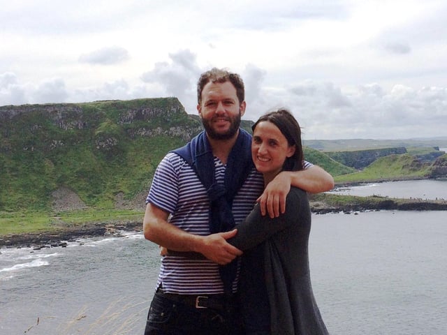 Chris Klatell and Fiona Doherty pictured on a trip to Ireland.