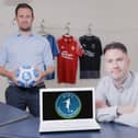 Neil Coleman, NIFL Marketing & Communications pictured with developer Nathan McConnell at the launch of the NIFL Fantasy Football game.