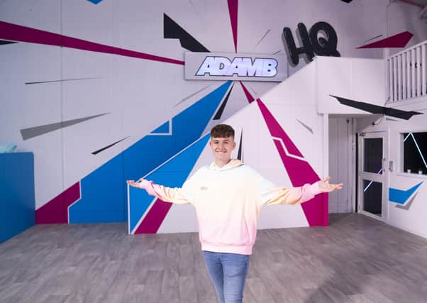 Youtube Star Adam B at his new studio in Derry. (Photo by Conor Rabbett)