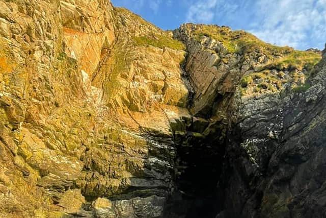 The cliff from which June fell. Picture: Greencastle Coast Guard Facebook