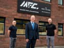 Pictured (L-R) is Fabian O'Neill Director of Operations, MFC Sports; Des Gartland, North West Regional Manager, Invest NI; and Sean O’Neill, Managing Director, MFC Sports.