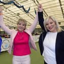Martina Anderson pictured with Michelle O'Neill Sinn Féin vice president and Sinn Féin President Mary Lou McDonald at the European election count in 2019.