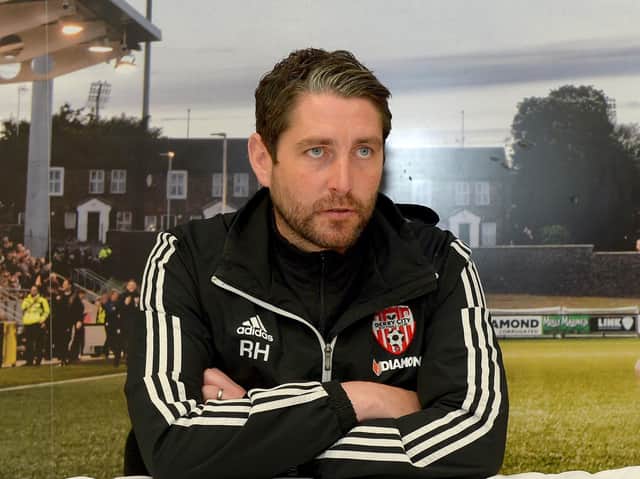 Derry City manager Ruaidhri Higgins.