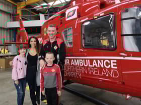 Niall Bradley, pictured with his family.