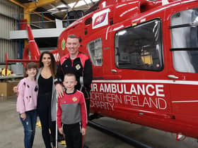 Niall Bradley, pictured with his family.