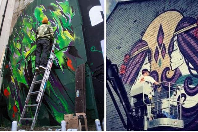Previous works by Yiner (left) and Inkie (right).