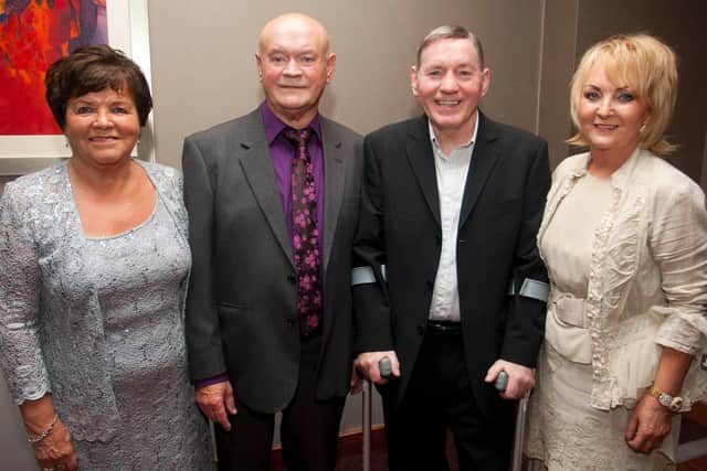 The late Tommy Donnelly pictured with, from left to right, his wife Josie, Charlie and Betty Nash.