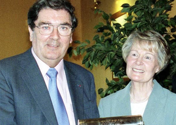 John and Pat Hume at the Freedom of the City conferring ceremony. (Picture: Hugh Gallagher)