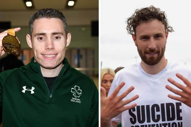 Sporting heroes... Paralympian Jason Smyth and IronMan Danny Quigley.