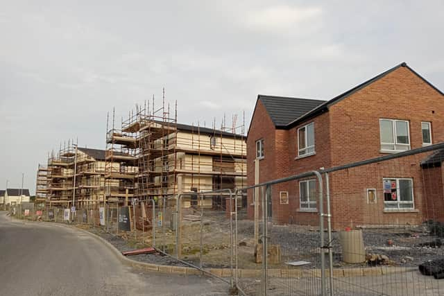 Homes under construction in the Skeoge area of the city recently.