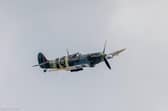 A Spitfire from the Battle of Britain Memorial Flight performed a flypast during an event to remember the crew of a WW2 Beaufort Bomber which crashed outside Ballykelly in 1942.
