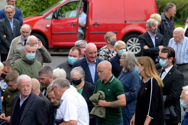 Former SDLP leader and Foyle MP Mark Durkan was among the mourners.