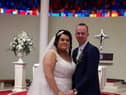 Nicole and Ciaran on their wedding day.