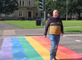 Councillor Brian Tierney on the crossing.