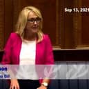 Ciara Ferguson MLA making her maiden speech in Stormont.