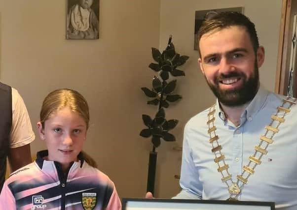 Rachel Connolly, pictured with Donegal Cathaoirleach Councillor Jack Murray.