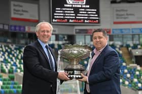 Paul McLean (BetMcLean) and Gerard Lawlor (NI Football League) completed the draw for the BetMcLean League Cup third round