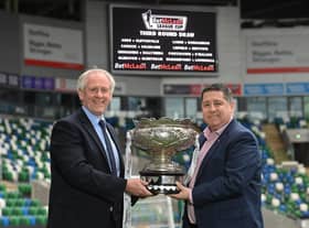 Paul McLean (BetMcLean) and Gerard Lawlor (NI Football League) completed the draw for the BetMcLean League Cup third round