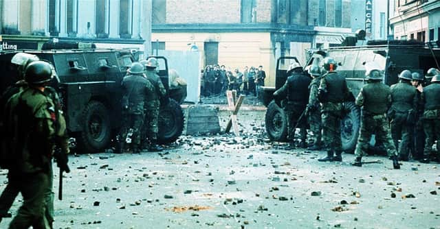 Soldiers during Bloody Sunday