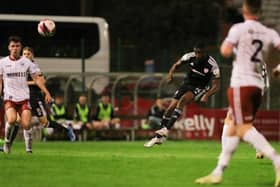 Junior Ogedi Uzoke, pictured in action against Bohemians, was subjected to racist slurs on his social media account. Photograph by Kevin Moore.