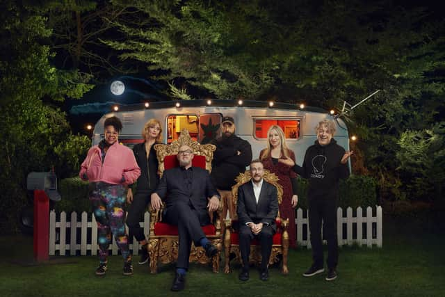 Desiree Burch, Morgana Robinson, Greg Davies, Guz Khan, Alex Horne, Victoria Coren Mitchell and Alan Davies