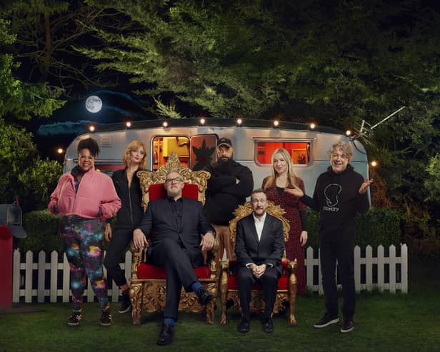 Desiree Burch, Morgana Robinson, Greg Davies, Guz Khan, Alex Horne, Victoria Coren Mitchell and Alan Davies