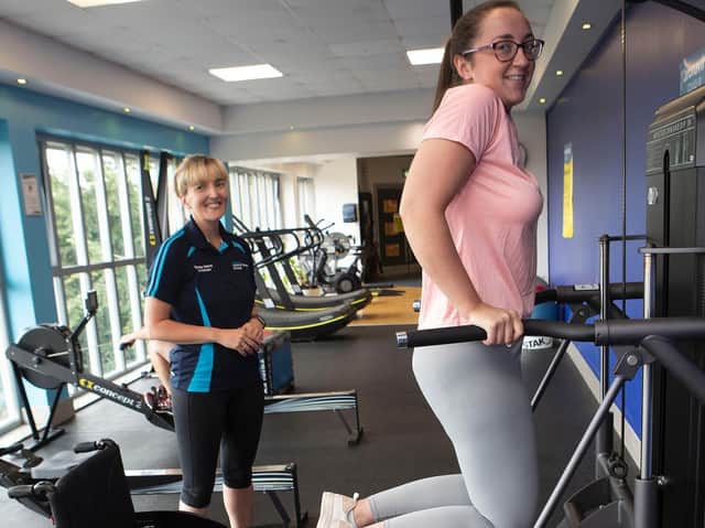 Ciara McChrystal is bidding to be part of the Northern Ireland ladies squad who have been formed to attempt to qualify for the Commonwealth Games next year. Also pictured is GP Referral Scheme Co-ordinator Colleen Brown.