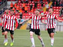 Derry City striker Jamie McGonigle reached 100 senior goals after a sublime strike against Bohemians on Monday night.