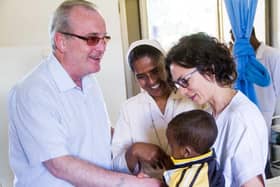 Richard Moore during a visit to St Luke's Hospital in Wolisso, Ethiopia.