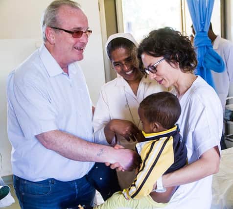 Richard Moore during a visit to St Luke's Hospital in Wolisso, Ethiopia.