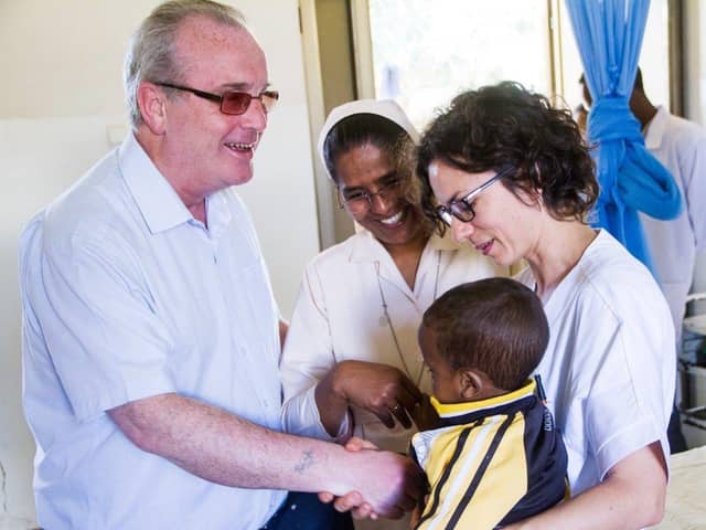 Richard Moore during a visit to St Luke's Hospital in Wolisso, Ethiopia.