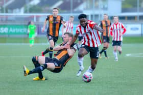 Derry City striker James Akintunde has netted four times this season.