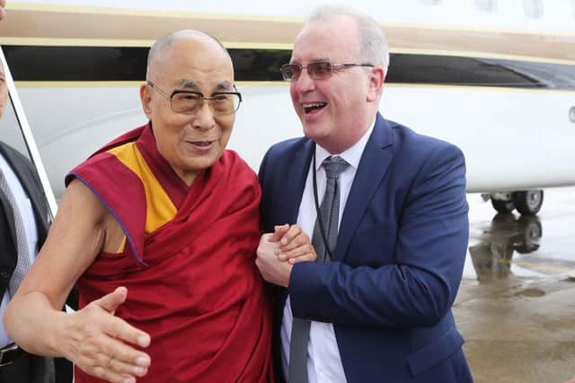 Richard Moore with the Dalai Lama in Derry.