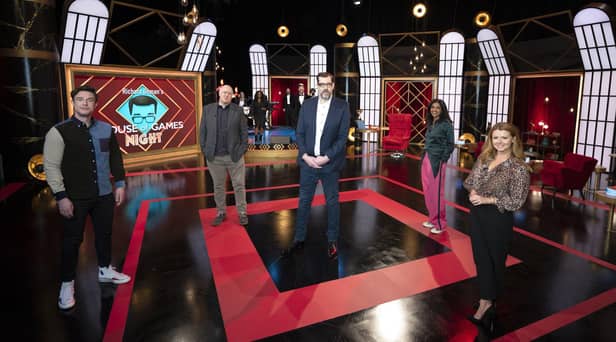 Ed Gamble, Dara O'Briain, Richard Osman, Sindhu Vee and Sian Gibson