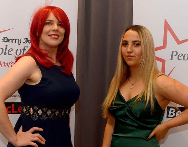 Shaz and Tamzin White pictured at Derry Journal People of the Year Awards held in the Everglades Hotel on Thursday evening last. Photo: George Sweeney.  DER2139GS – 039