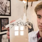Conor McLaughlin, NWRC Foundation Diploma Studies in Art and Design Graduate, showcases his work when he was a student at the college. (Pic Martin McKeown).