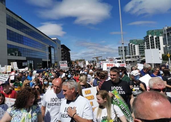 A small section of the thousands of people who attended the previous rally in Dublin earlier this year.