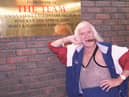 Sir Jimmy Savile at Stoke Mandeville Hospital in September 2003