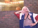 Sir Jimmy Savile at Stoke Mandeville Hospital in September 2003
